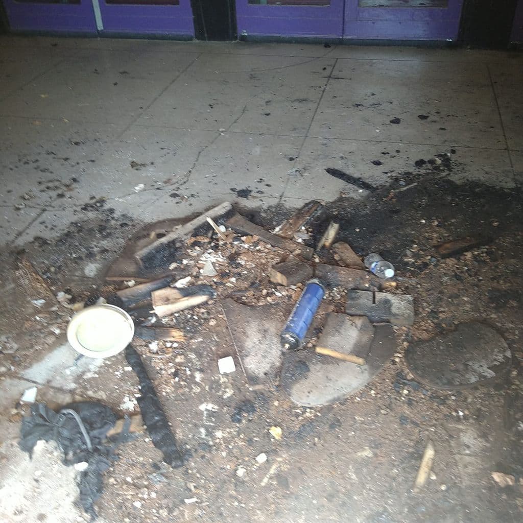 Fire debris