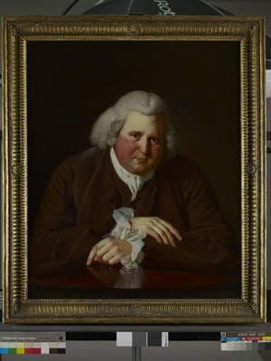 Portrait of a heavy-set man in a grey wig and dark coat.