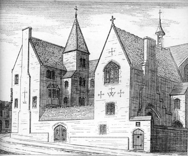 Pugin’s drawing of his Gothic Bishop’s House in Birmingham.