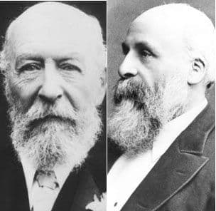 Two bearded Victorian men, side by side.