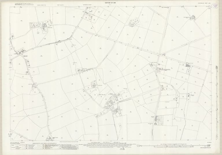 Ordnance Survey 25-inch map of 1914 showing open fields, hedgerows and scattered farms where the Kingstanding estate and the Circle would later be built