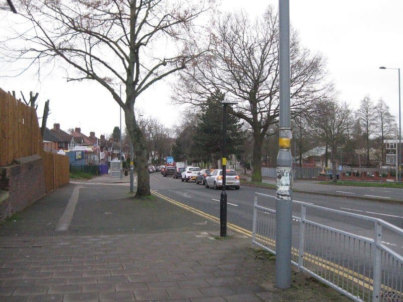 Kingstanding Road looking south on a winter day