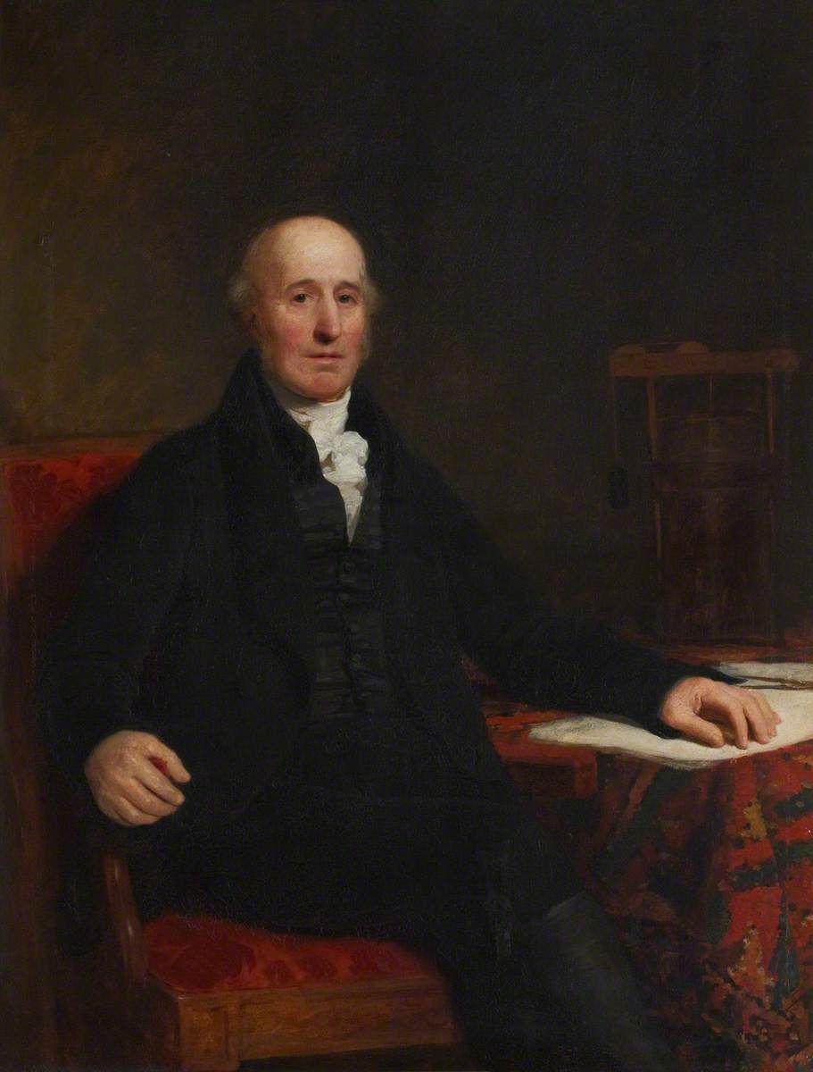 Oil portrait of William Murdoch, an older man with white hair.
