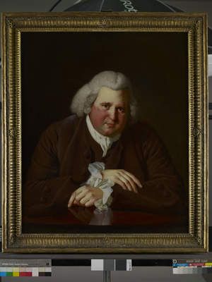 Portrait of a heavy-set man in a grey wig and dark coat.